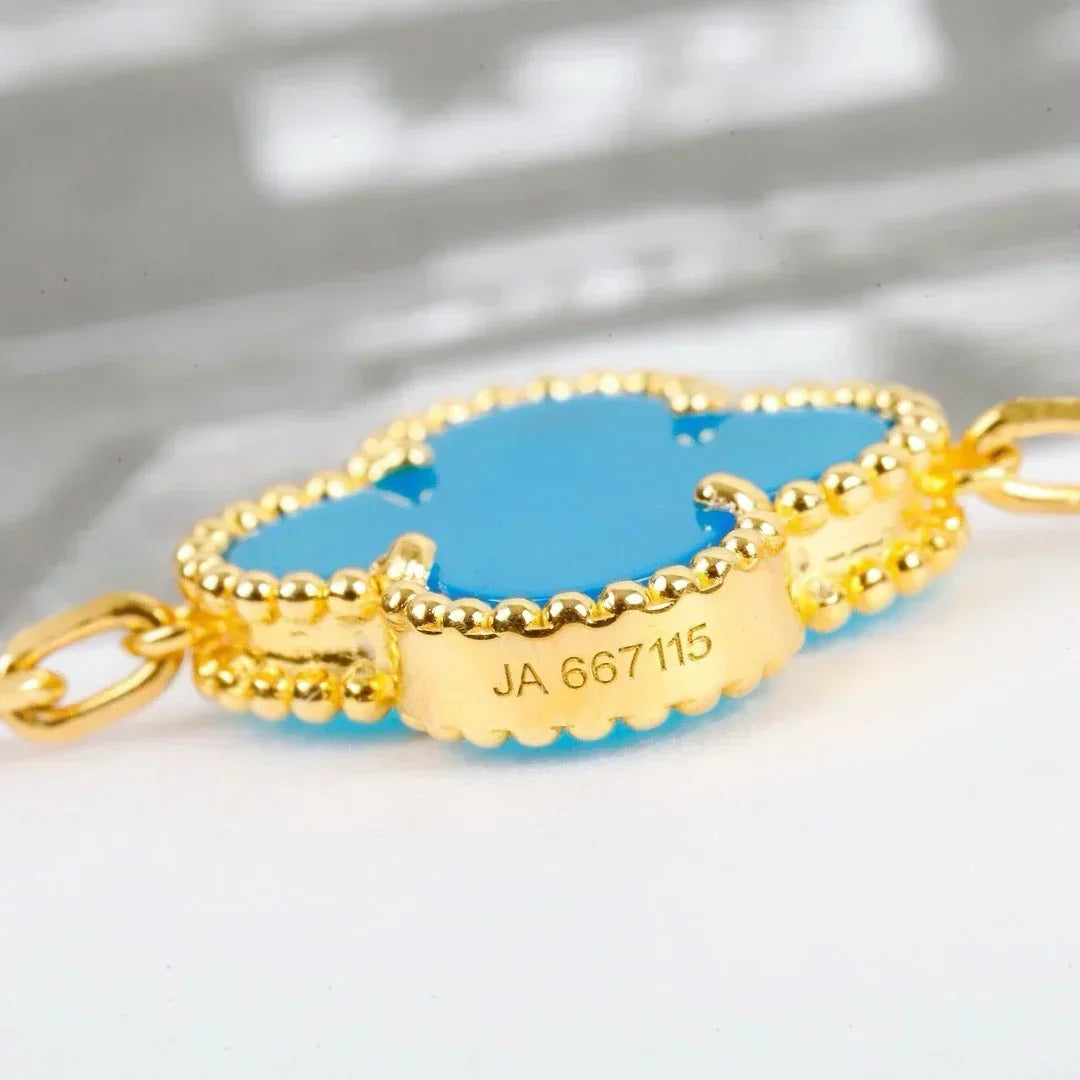 [Mystic ]New  CLOVER 5 MOTIF TURQUOISE BRACELET COLLECTION