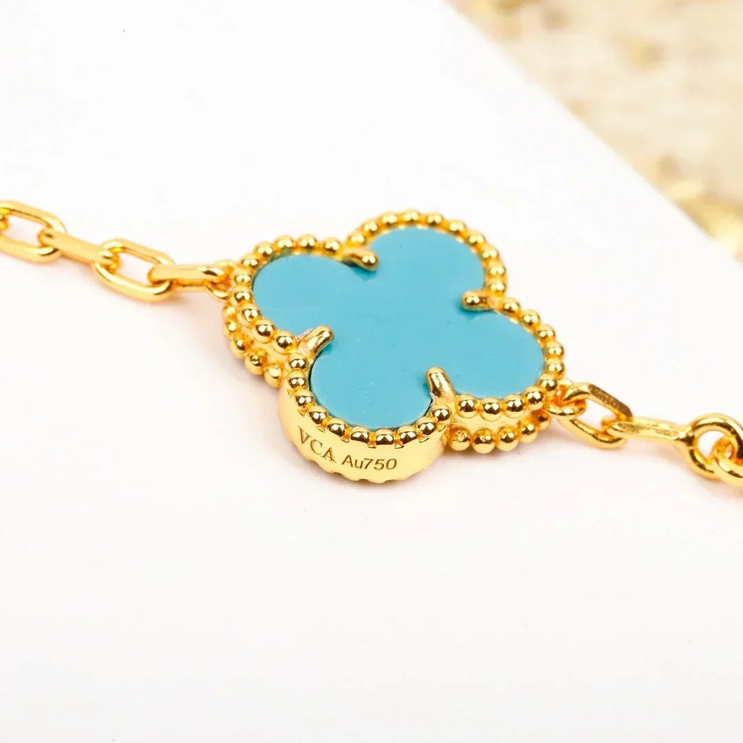 [Mystic ]New  CLOVER 5 MOTIF TURQUOISE BRACELET COLLECTION