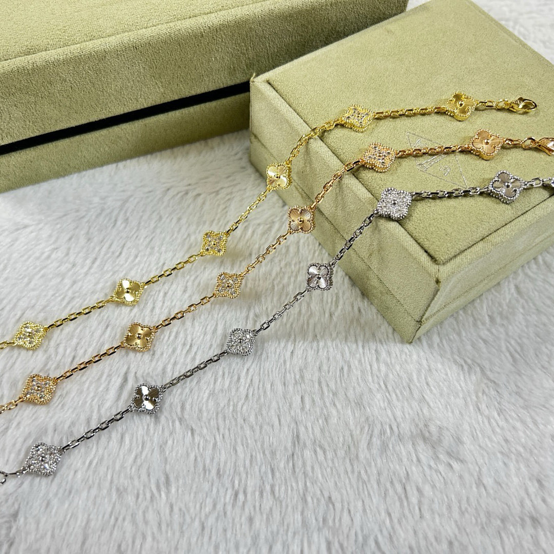 [Mystic ]CLOVER 6 MOTIF DIAMOND LASER BRACELET