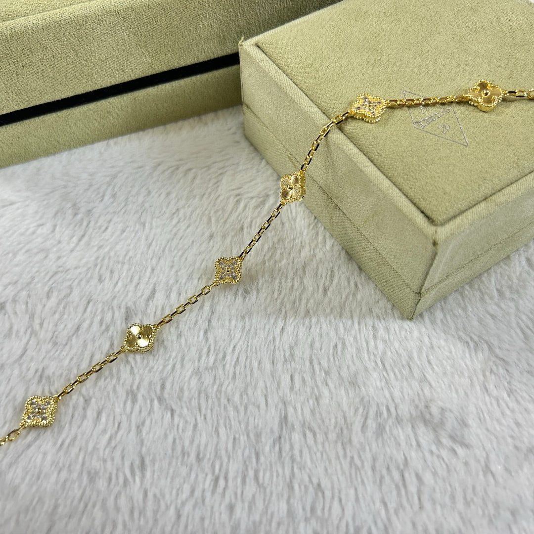 [Mystic ]CLOVER 6 MOTIF DIAMOND LASER BRACELET