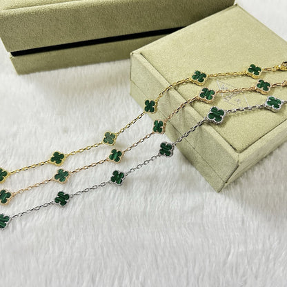 [Mystic ]CLOVER 6 MOTIF MALACHITE BRACELET
