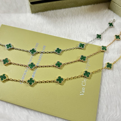 [Mystic ]CLOVER 6 MOTIF MALACHITE BRACELET