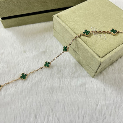 [Mystic ]CLOVER 6 MOTIF MALACHITE BRACELET