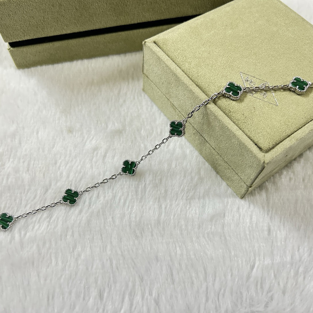[Mystic ]CLOVER 6 MOTIF MALACHITE BRACELET