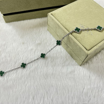 [Mystic ]CLOVER 6 MOTIF MALACHITE BRACELET