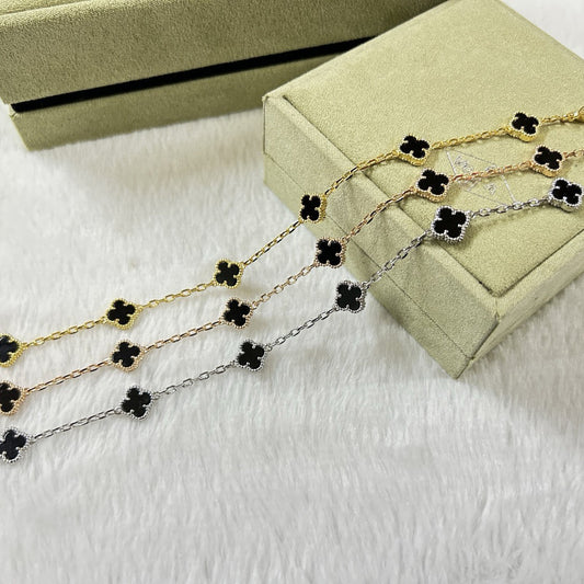 [Mystic ]CLOVER 6 MOTIF  ONYXS BRACELET