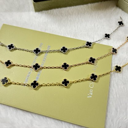 [Mystic ]CLOVER 6 MOTIF  ONYXS BRACELET