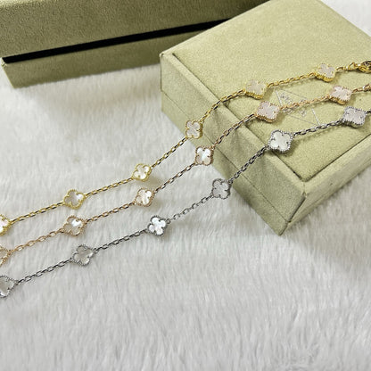 [Mystic ]CLOVER 6 MOTIF WHITE MOP BRACELET