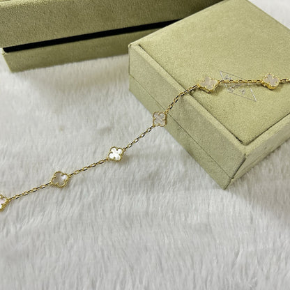[Mystic ]CLOVER 6 MOTIF WHITE MOP BRACELET