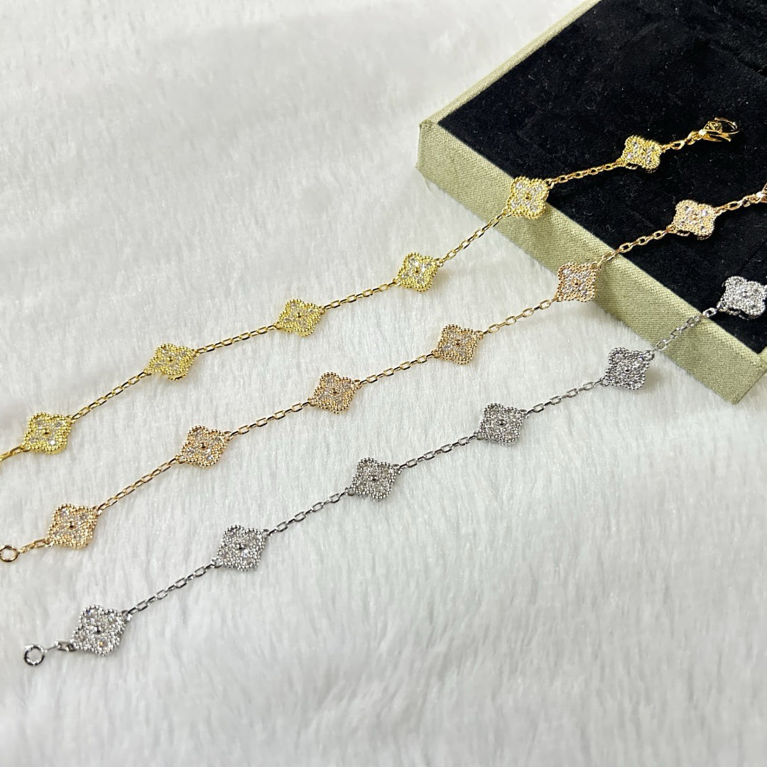 [Mystic ]New CLOVER 6 MOTIF DIAMOND BRACELET