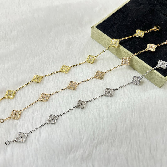 [Mystic ]New CLOVER 6 MOTIF DIAMOND BRACELET