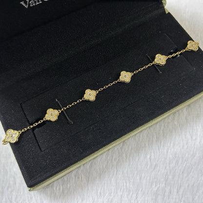 [Mystic ]New CLOVER 6 MOTIF DIAMOND BRACELET