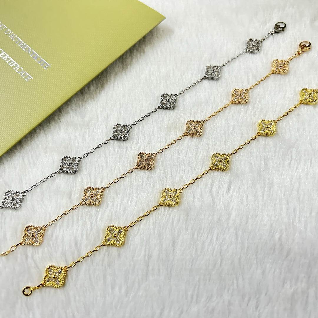 [Mystic ]New CLOVER 6 MOTIF DIAMOND BRACELET