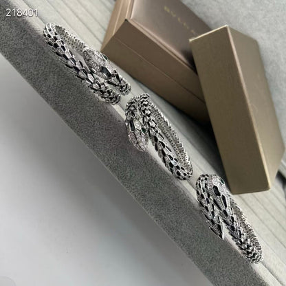 [Mystic ] EW OBSIDIAN & DIAMOND SERPENT BRACELET