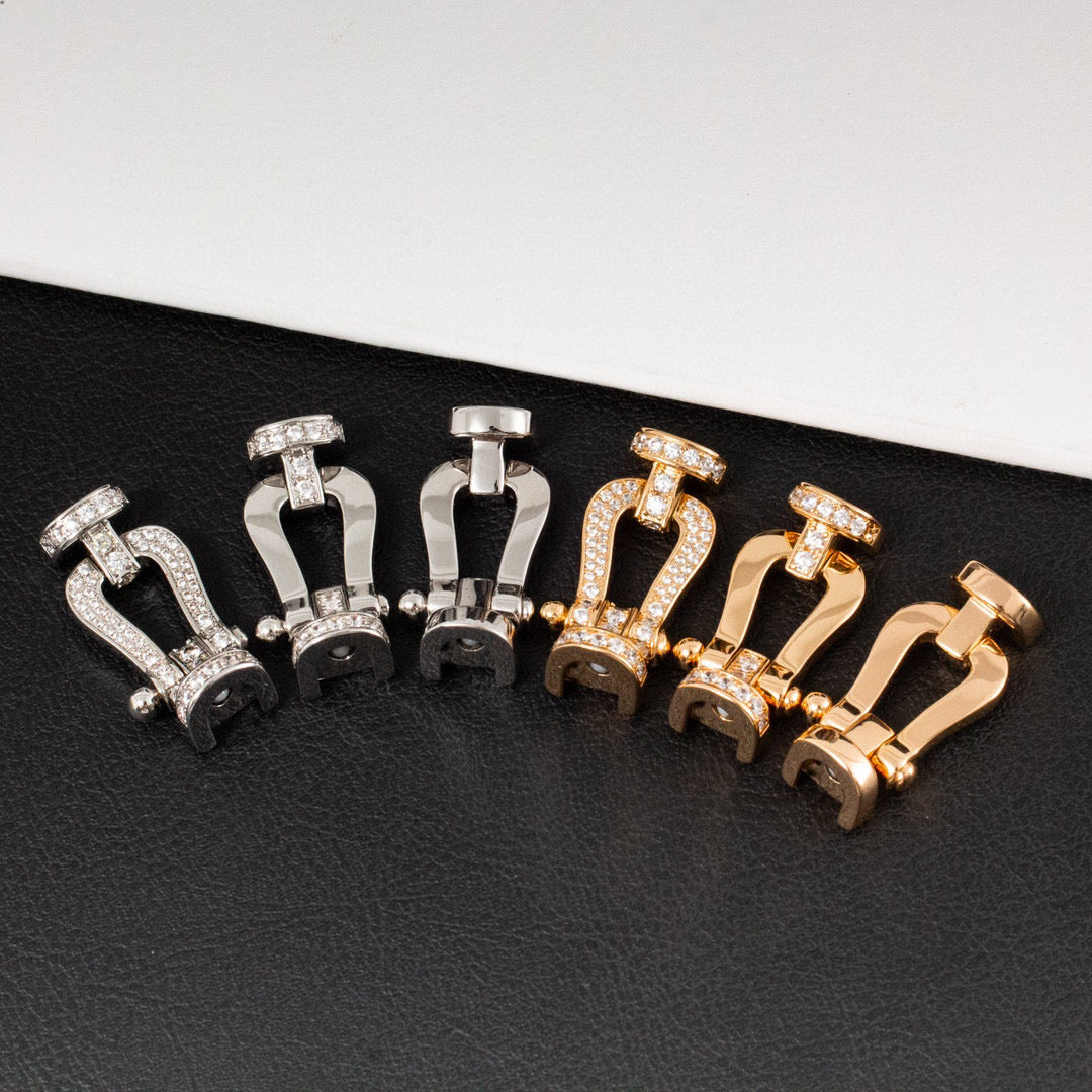 Mystic FORCE LARGE HORSESHOE HALF DIAMOND BRACELET SILVER