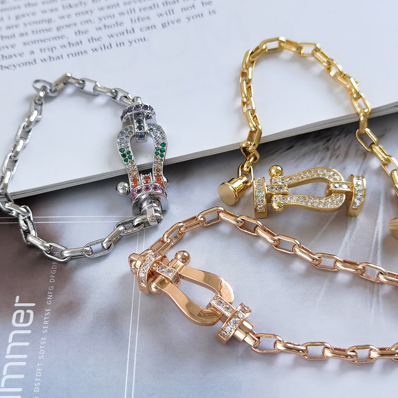 Mystic FORCE LARGE HORSESHOE CLASP  METAL BRACELET