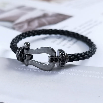 Mystic FORCE LARGE SERIES HORSESHOE BLACK SAMURAI BRACELET
