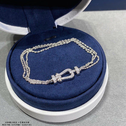 Mystic FORCE SMALL HORSESHOE  DIAMOND CHAIN ROPE BRACELET
