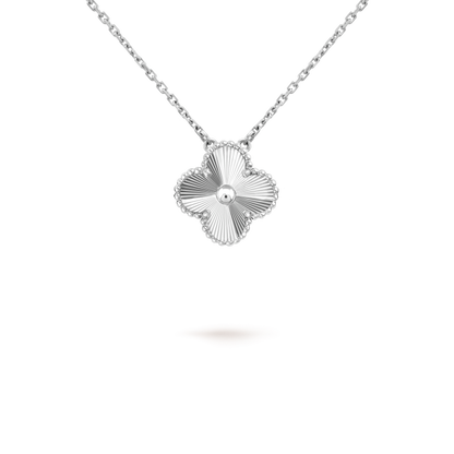 Mystic CLOVER 15MM LASER NECKLACE SILVER