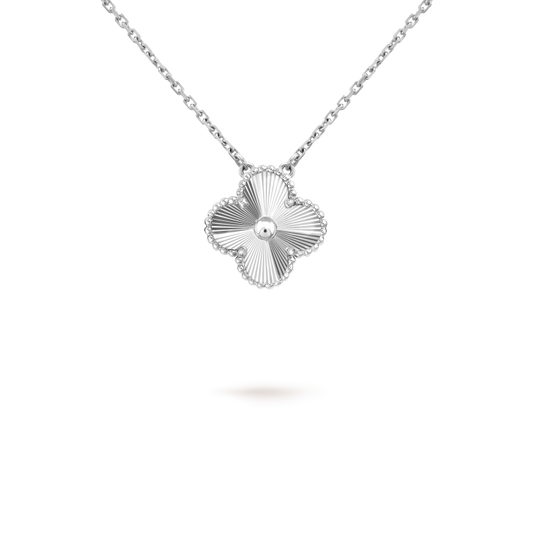 Mystic CLOVER 15MM LASER NECKLACE SILVER