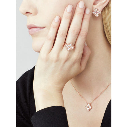 Mystic CLOVER 15MM DIAMOND SINGLE FLOWER NECKLACE