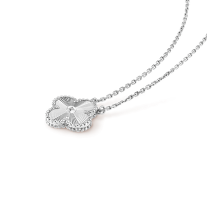 Mystic CLOVER 15MM LASER NECKLACE SILVER