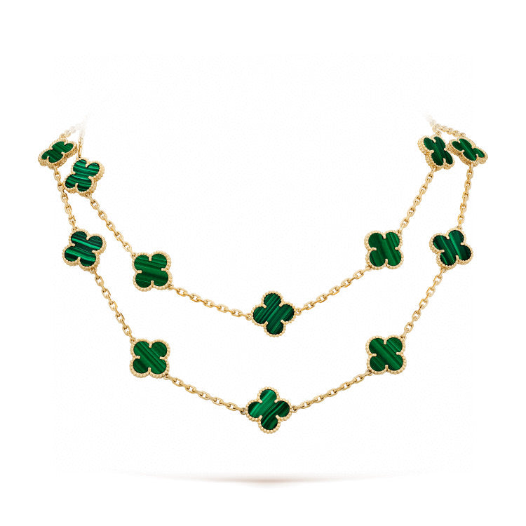 Mystic CLOVER 20 MOTIFS MALACHITE GOLD