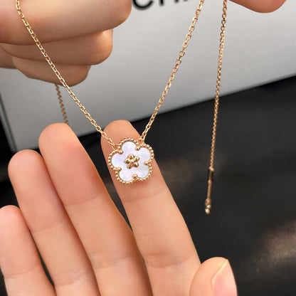 Mystic LUCKY  WHITE MOP  PLUM BLOSSOM NECKLACE