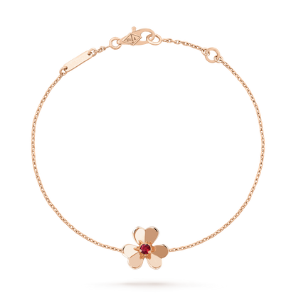 Mystic FRIVOLE GOLD FLOWER PINK MALACHITE BRACELET