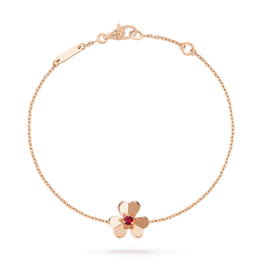 Mystic FRIVOLE GOLD FLOWER PINK MALACHITE BRACELET