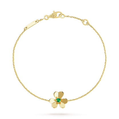 Mystic FRIVOLE GOLD FLOWER PINK MALACHITE BRACELET