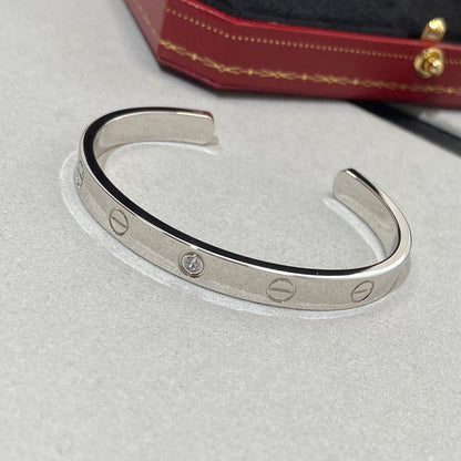 Mystic LOVE BRACELET 6.1MM 1 DIAMOND OPEN CUFF