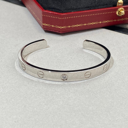 Mystic LOVE BRACELET 6.1MM 1 DIAMOND OPEN CUFF