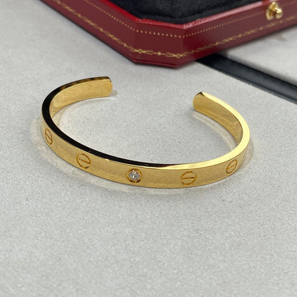 Mystic LOVE BRACELET 6.1MM 1 DIAMOND OPEN CUFF