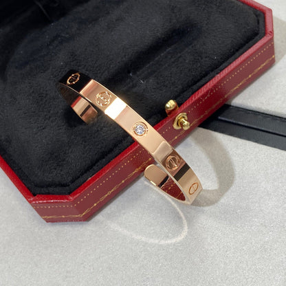 Mystic LOVE BRACELET 6.1MM 1 DIAMOND OPEN CUFF