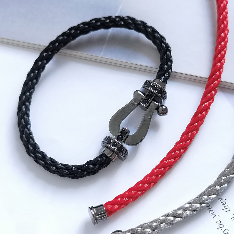 Mystic FORCE LARGE SERIES HORSESHOE BLACK SAMURAI BRACELET