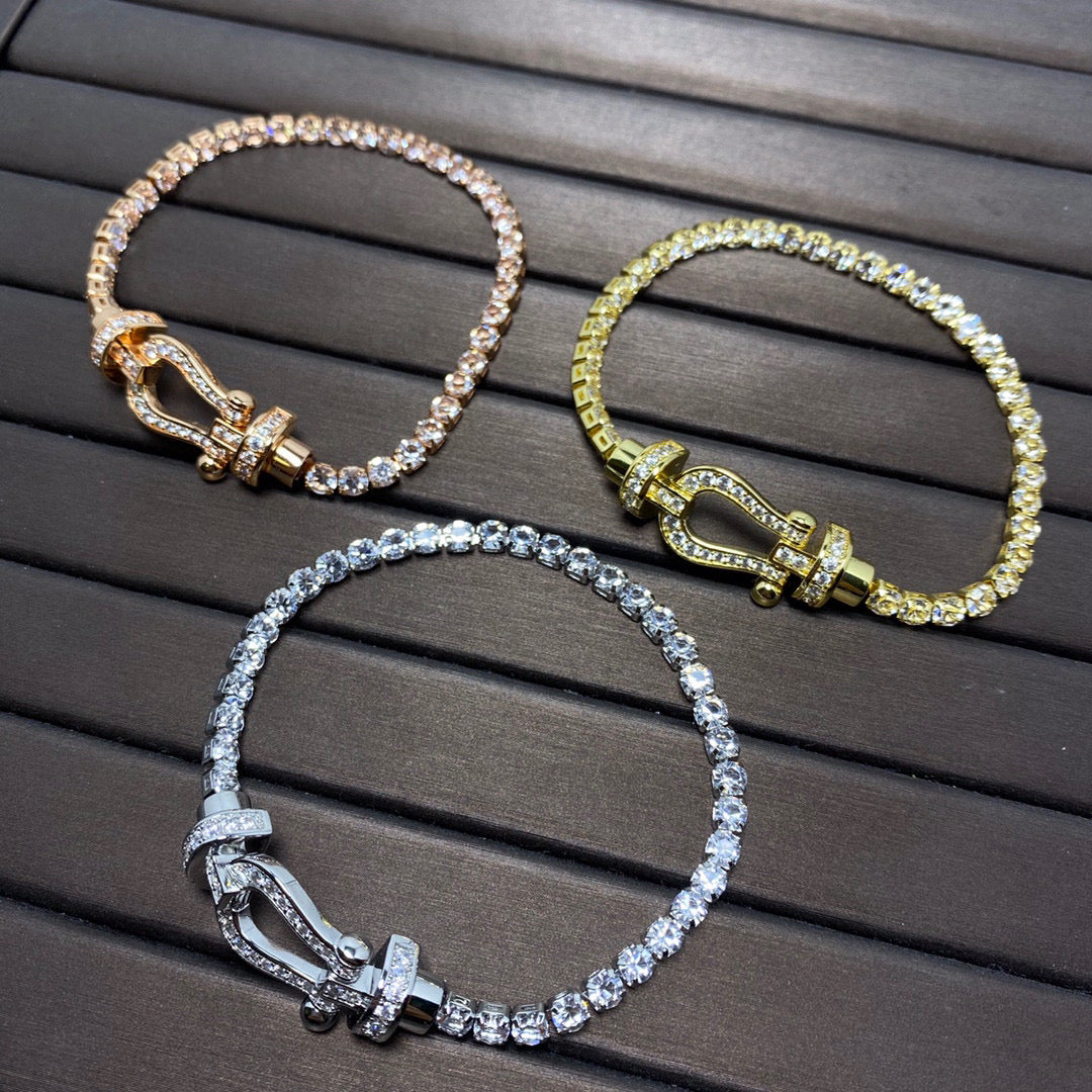 Mystic FORCE  LARGE HORSESHOE FULL DIAMOND TENNIS BRACELET