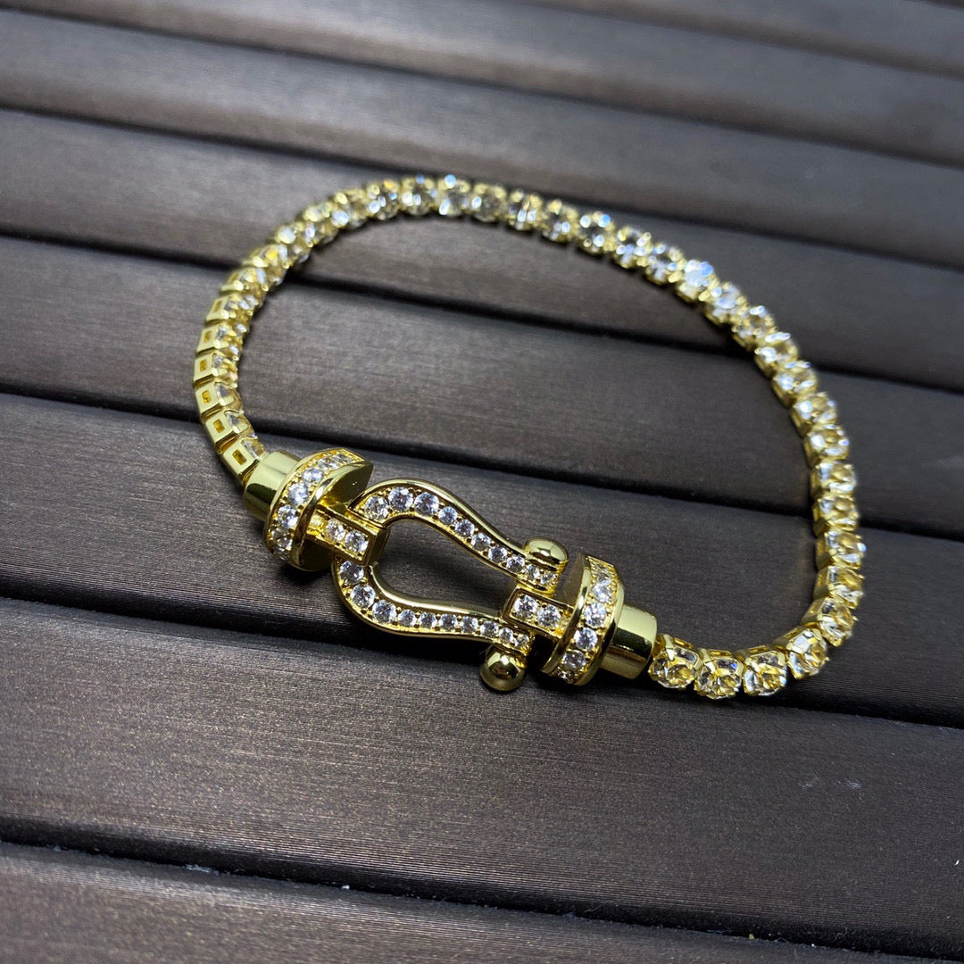 Mystic FORCE  LARGE HORSESHOE FULL DIAMOND TENNIS BRACELET