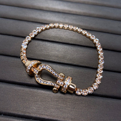 Mystic FORCE  LARGE HORSESHOE FULL DIAMOND TENNIS BRACELET