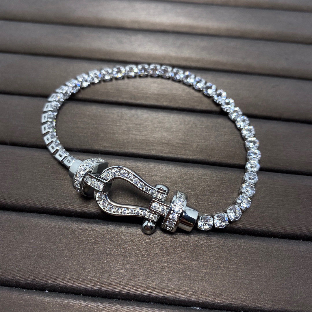 Mystic FORCE  LARGE HORSESHOE FULL DIAMOND TENNIS BRACELET