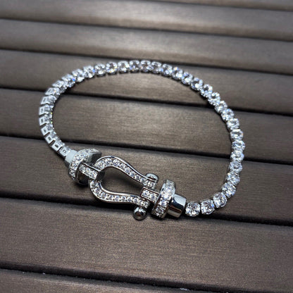 Mystic FORCE  LARGE HORSESHOE FULL DIAMOND TENNIS BRACELET