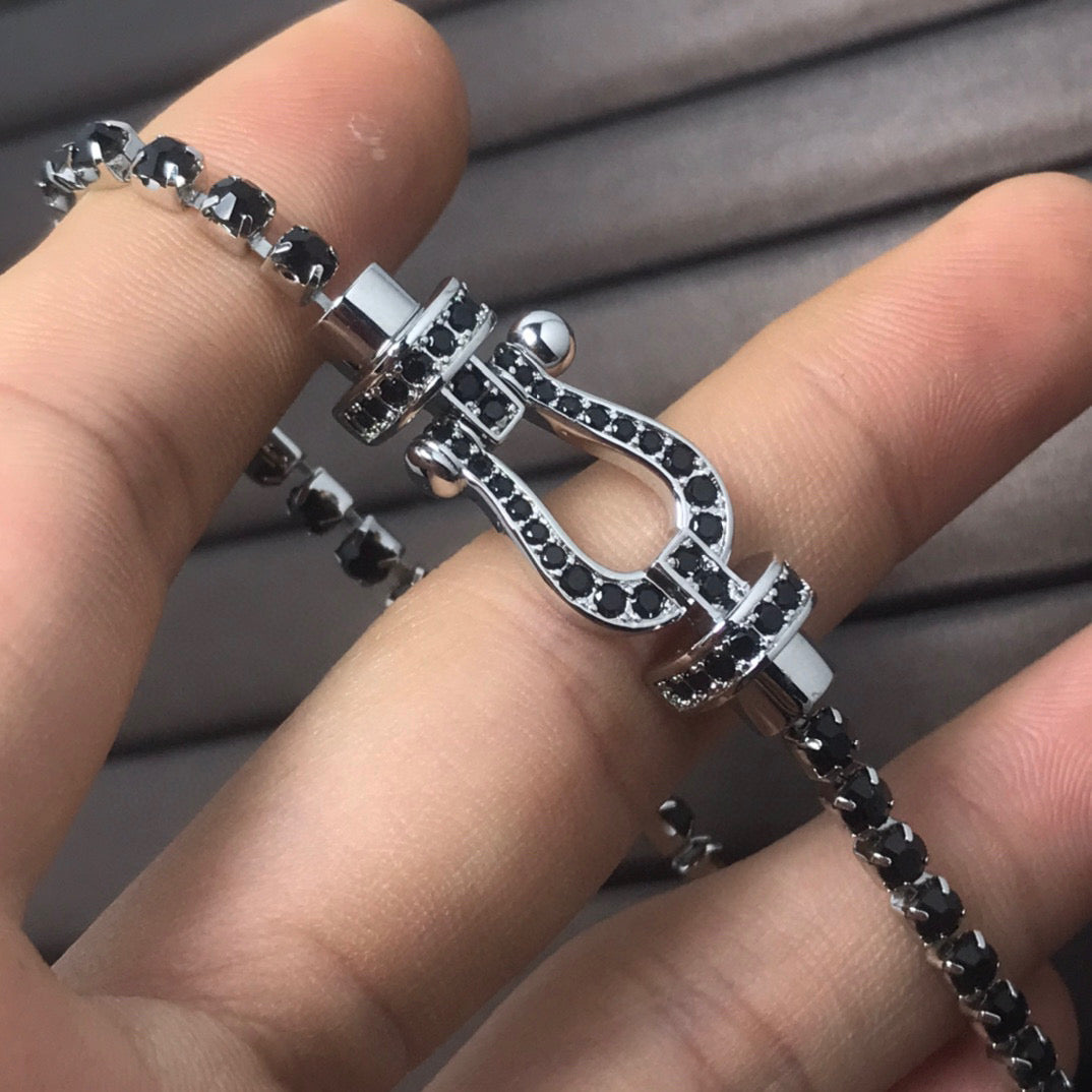 Mystic FORCE  LARGE HORSESHOE FULL DIAMOND TENNIS BRACELET