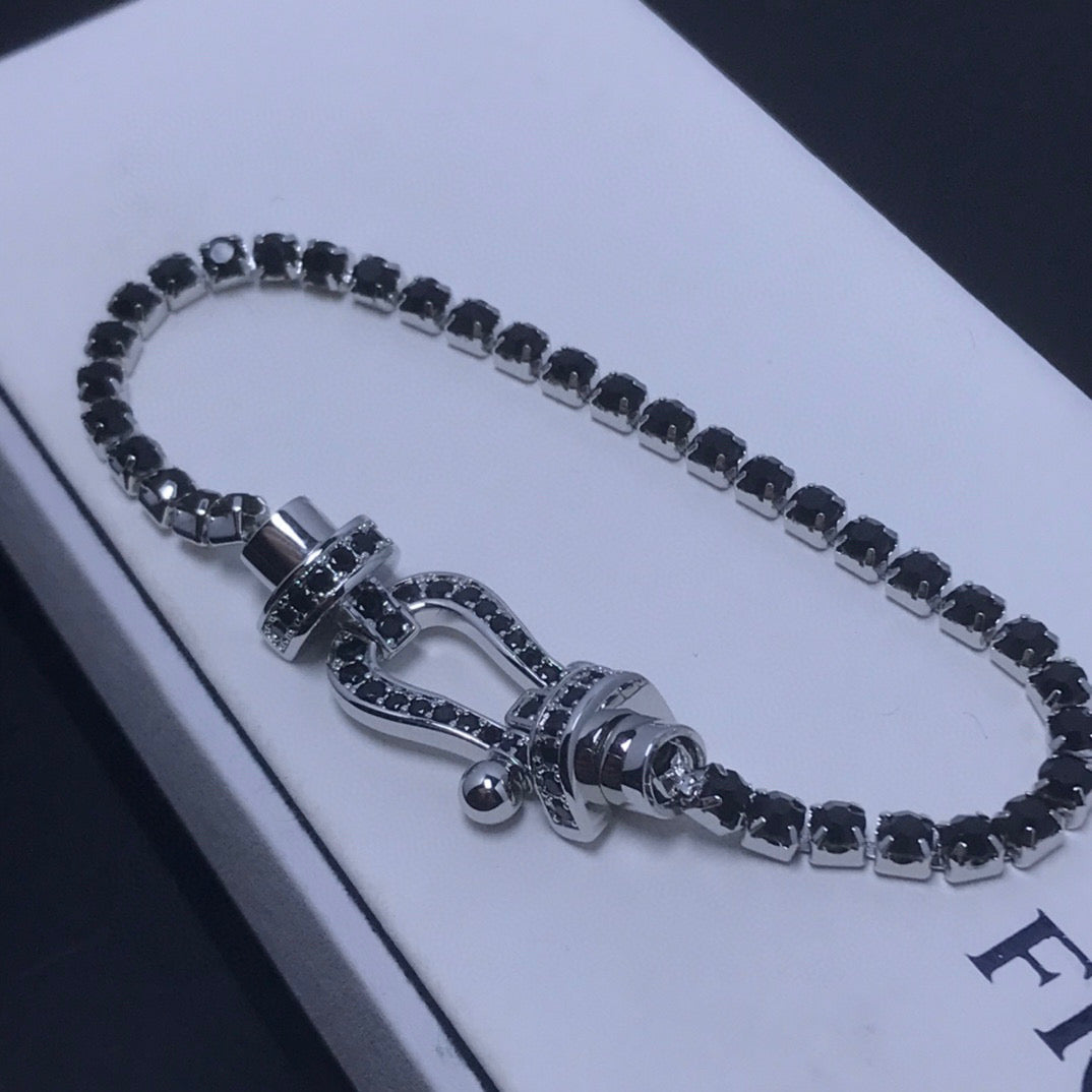 Mystic FORCE  LARGE HORSESHOE FULL DIAMOND TENNIS BRACELET