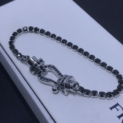 Mystic FORCE  LARGE HORSESHOE FULL DIAMOND TENNIS BRACELET
