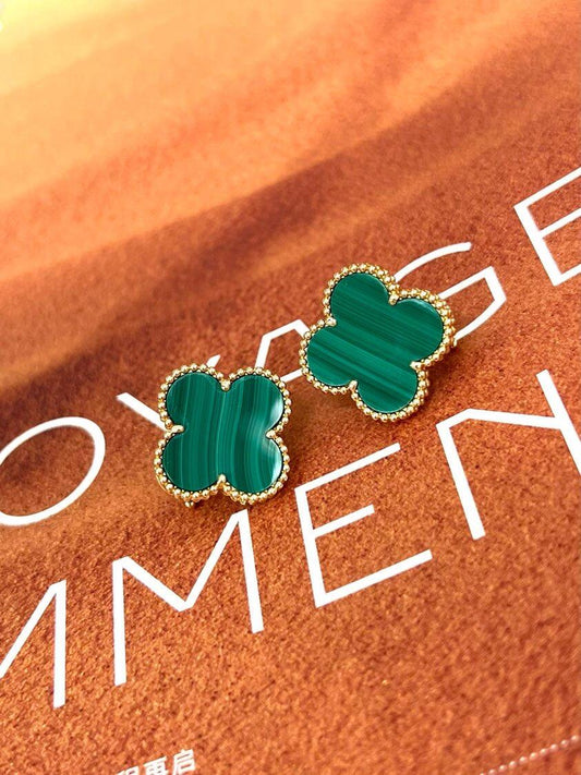[Mystic ] CLOVER LARGE (20mm) 1 MOTIFS GREENER MOP STUD EARRINGS