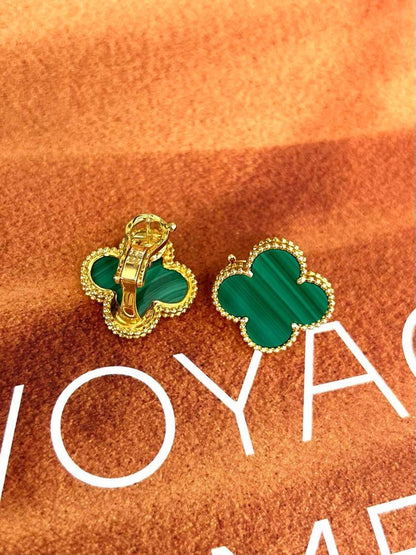 [Mystic ] CLOVER LARGE (20mm) 1 MOTIFS GREENER MOP STUD EARRINGS
