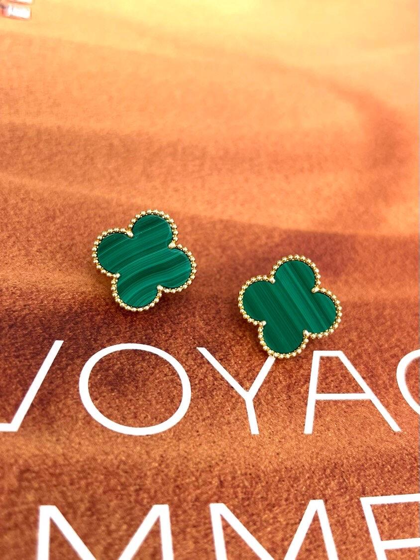 [Mystic ] CLOVER LARGE (20mm) 1 MOTIFS GREENER MOP STUD EARRINGS