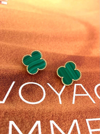 [Mystic ] CLOVER LARGE (20mm) 1 MOTIFS GREENER MOP STUD EARRINGS