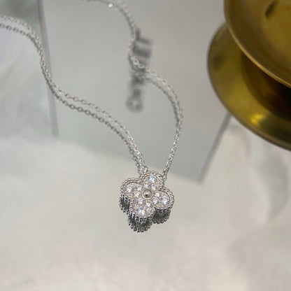 Mystic CLOVER 15MM DIAMOND SINGLE FLOWER NECKLACE