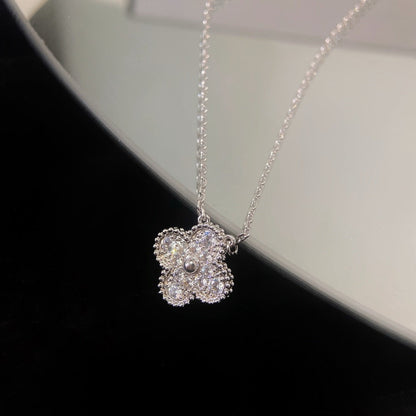 Mystic CLOVER 15MM DIAMOND SINGLE FLOWER NECKLACE